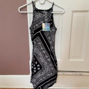 Missguided Bodycon Bandana print Dress US size 4 NWT